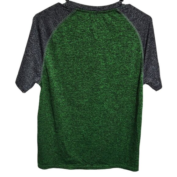 Spalding Dri Power T Shirt Mens Size Small Green Gray Short Sleeve Athletic Top - Picture 2 of 3